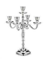 Candelabro de plata con bollo de cristal, hecho en la India - Product Image 2