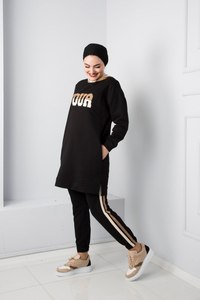 Nouvelle saison femmes survêtement à capuche vêtements islamiques Abaya caftan dubaï arabe musulman islamique mode turc qualité - Product Image 5