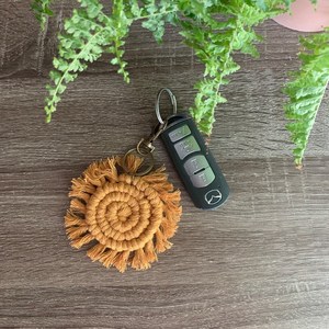 Macrame Sun Keychain | Friend Gift | Encouragement Gift | Sending Love - Product Image 1