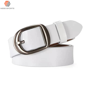 Cinturón Casual de Cuero Genuino, Hebilla de Metal Rectangular, Diseño de una Sola Pieza, Color Sólido, Cinturón para Hombre - Product Image 3