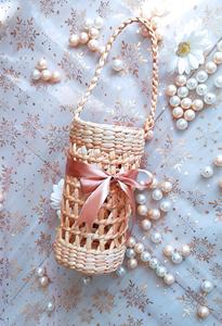 Bouteille de jacinthe, en verre, tissée à la main, support de fard à eau () - Product Image 3