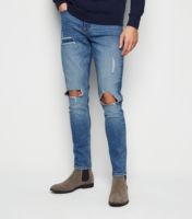 Jean en denim déchiré et délavé bleu clair, coupe droite et ajustée, pour homme – Nouvelle collection 2020, le plus vendu au Bangladesh