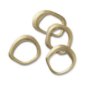 Rond de serviette de créateur plaqué or Porte-mouchoirs fait main de qualité supérieure Rond de serviette en métal de créateur classique et élégant - Product Image 2
