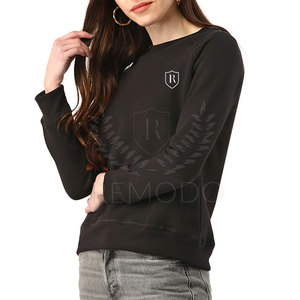 Sweat-shirt Fitness multicolore pour femmes, nouveauté, personnalisé, surdimensionné, coton imprimé, décontracté, manches irrégulières, hiver, 2021 - Product Image 3
