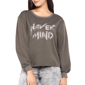 Ropa activa personalizada de alta calidad para mujer Sudaderas cortas transpirables con cuello redondo Frente Último diseño Color liso para invierno - Product Image 6