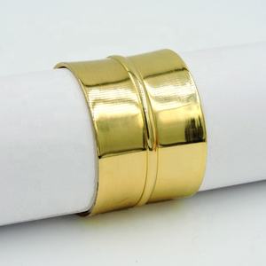 Looped <b>napkin</b> ring holder in round shape <b>silver</b> color brass metal tableware perfect elegant table setting restaurant hotel use - Product Image 5