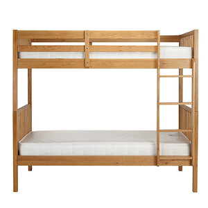 Lit superposé moderne en teck massif, taille double, durable, gain de place, meubles de chambre d'enfant - Product Image 2