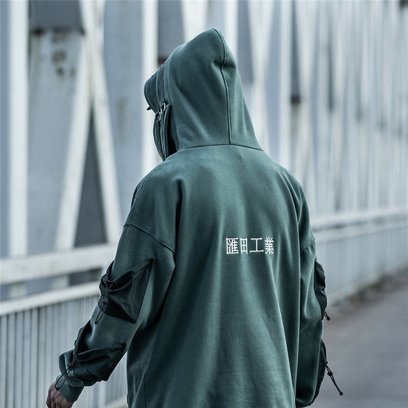 Cyberpunk Techwear Hoodie Men - Japanese Streetwear
