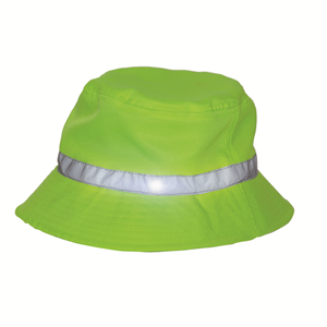 Hi Vis Sombrero de cubo a rayas Logotipo personalizado Trabajador DE SEGURIDAD Sombrero escolar Unisex Adultos Sombrero de cubo reflectante - Product Image 2