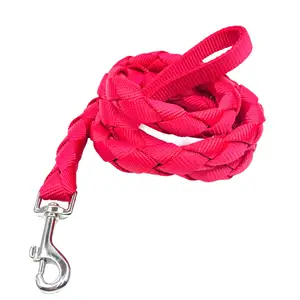 Handmade Red Black Blue Webbing Leash Rope Dog Walking Leash Nylon leash
