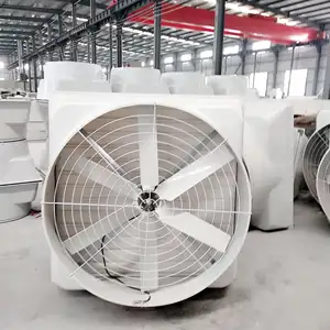 2024 Canton Fair low noise greenhouse fiberglass exhaust fan with louver frp industrial ventilation fan for chicken house