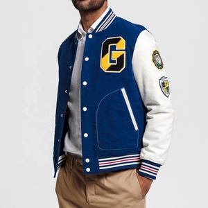Chaquetas personalizadas Algodón/Fleece Impresión Digital Casual Logotipo Personalizado Bordado Ropa Deportiva Varsity chaquetas Para hombres Chaqueta para hombres - Product Image 1