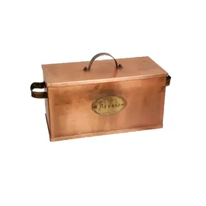 Boîte à pain rectangulaire en cuivre plaqué, boîte de rangement pour la cuisine, articles ménagers, boîte de rangement de haute qualité - Product Image 1