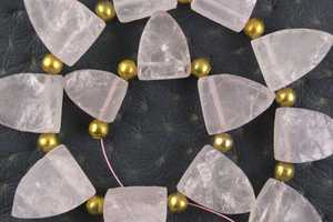 พลอยควอตซ์กุหลาบธรรมชาติ13ชิ้น,ทำด้วยมือรูปทรงมาร์คีส์กึ่งหยาบไม่ผ่านการอบผิว - Product Image 5