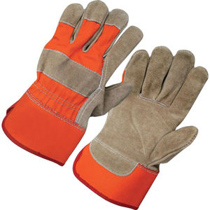 Guantes de aparejo de cuero resistentes hechos a medida al por mayor guantes de trabajo canadienses para transporte de jardinería industrial antiimpacto - Product Image 3