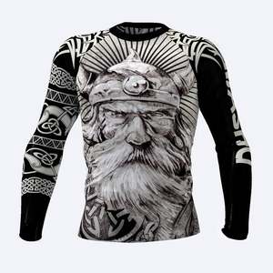 Vente en gros de vêtements de jiu jitsu imprimés par sublimation personnalisés Rash Guard à manches courtes Bjj MMA Rush Gu équipement de jiu jitsu de qualité supérieure - Product Image 6