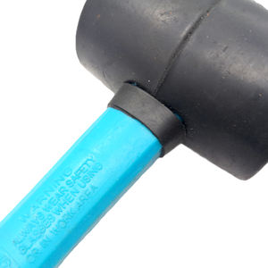 marteau <span class=keywords><strong>Maillet</strong></span> en caoutchouc durable gaine épaisse et texturée, avec manche bleu antidérapant en métal. Bonne résilience - Product Image 3
