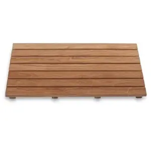 Industrial Design Solid Teak Wood Anti-Slip Shower Bath <b>Mat</b> for Hotel Indoor Use - Product Image 1