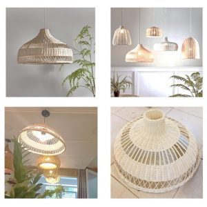 Lustre artisanal antique de luxe du fabricant du Vietnam abat-jour bambou naturel/rotin pendentif transparent européen français - Product Image 4