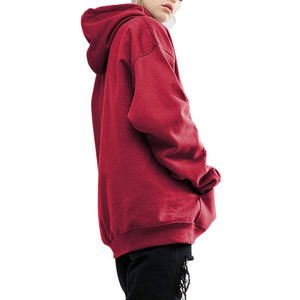 เสื้อสวมหัวมีฮู้ดสำหรับผู้หญิง,เสื้อฮู้ดทรงหลวมผ้าฟรีซสีพื้น - Product Image 3