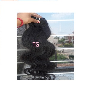 Extensiones de cabello Remy virgen indio crudo 100%, cabello de trama sin procesar en estilo ondulado, longitudes estiradas 8 "28" 30" - Product Image 1