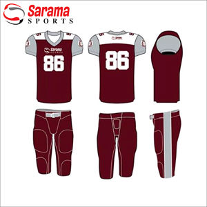 Maillots d'uniforme de football américain en polyester 100% bon marché en gros équipe et logos de jeunes, - Product Image 1