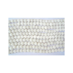 Cuentas facetadas de piedras preciosas de 2mm, 3mm y 4mm, abalorios redondos de ágata blanca, cuentas de ágata curativa, venta al por mayor - Product Image 1