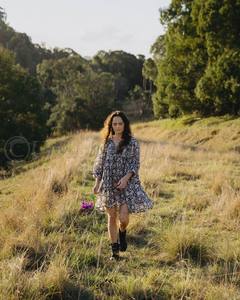ชุดเดรสแมกซี่พิมพ์ลายบล็อกมือสไตล์อินเดีย,ชุดเดรสผู้หญิงหรูหราคอเสื้อสองชั้นพร้อมเอวสูงชุดราตรีคอลเลกชันวันหยุด - Product Image 2