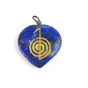 จี้หิน ลาพิส ลาซูลี หัวใจ โช คู เรย์ จี้คริสตัล สร้อยคอ หินธรรมชาติ เสน่ห์บําบัด สร้อยคออาเกต อัญมณี emf - Product Image 1