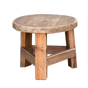 Taburete de madera natural para muebles, taburete pequeño de Estilo Vintage respetuoso con el medio ambiente, a bajo precio, en venta - Product Image 5