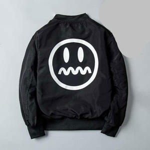 Customized 2024 <b>Men's</b> Bomber <b>Jacket</b> for Spring Autumn Outdoors Casual Streetwear with Stand Collar and Printed Lining - Product Image 4