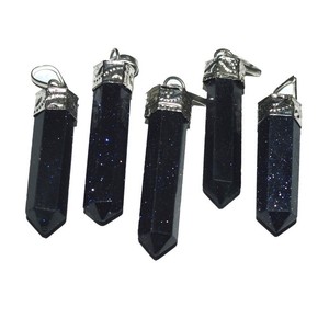 Obtenez un pendentif en pierre de soleil bleue, crayon, casquette - Product Image 1