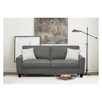 Canapé sectionnel deux places en tissu, moderne et rembourré, personnalisable, idéal pour petit espace, appartement, bureau, réception - Marque HOMA