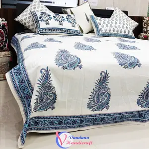 Lençol de cama decorativo, capa de cama de algodão com estampa