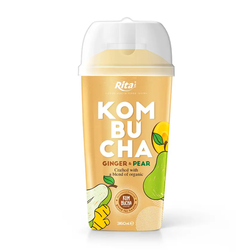 360ml Bottled Ginger and Pear with Kombucha Drink Manufacturer Good Taste Vegetable Juice