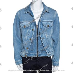 Oem Custom High Quality <b>Denim</b> Bomber <b>Jacket</b> <b>Men</b> Stand <b>Hooded</b> Summer Windproof Waterproof Breathable Eco-Friendly Quick Dry High - Product Image 3