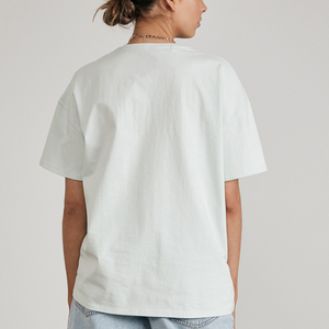 Tops pour femmes OEM, extensibles dans quatre sens, ajustés, col rond, col roulé, manches courtes, t-shirts pour femmes - Product Image 4
