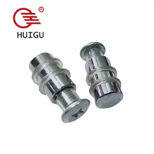 Silver metal shelf support pin of glass clamp series