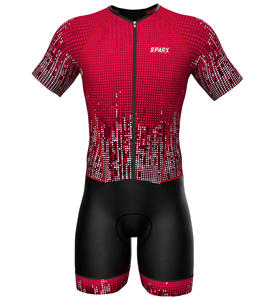 ชุดกีฬาไตรกีฬาออกแบบได้ตามต้องการดีไซน์แห้งเร็วโพลีเอสเตอร์ระบายอากาศได้ดีสำหรับผู้ใหญ่ชื่อทีม - Product Image 2