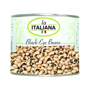 Blik Pulsen 400G Cowpea Black Eyed Bonen Blikvoer Gemakkelijk Open Deksel Gestoomde 0.4Kg Zoute Water Met 36M Houdbaarheid