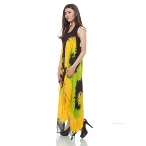 Cardigan élégant Vibrant Tie Dye 100% Rayon personnalisé Bali Maker maillots de bain couvrir Cardigan CG003-022R2 - Product Image 1