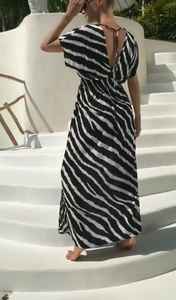 Vestido de verano tie-dye de manga larga para mujer, caftán sexy de playa, corte lateral, informal, 2021 - Product Image 2