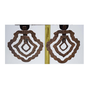 Pendientes grandes chapados en oro hueco de Canadá 2020, pendientes de joyería de bienestar con flores coloridas, Pendientes colgantes geométricos de gota de Metal de plata - Product Image 4