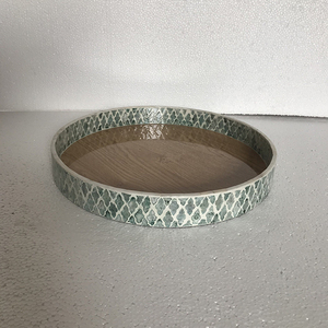 Plateau en nacre naturelle bleue, 20mm, plateau plat en coquille de perle, vente en gros, bon marché et de bonne qualité - Product Image 5