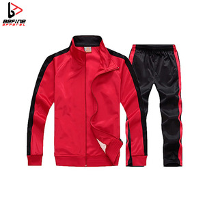 Uniformes deportivos al por mayor para hombre, conjunto de 2 piezas, pantalones deportivos para gimnasio, chaqueta y pantalón deportivos para hombre, chándal de poliéster - Product Image 4