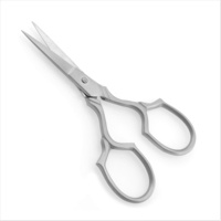 Ciseaux à cuticules fantaisie brodés, pour soins des ongles, en acier inoxydable, lame tranchante, pointe droite, motif imprimé