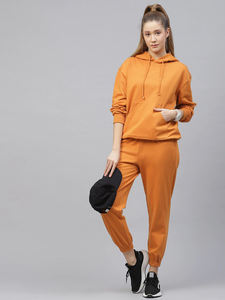 Conjunto de chándal informal de dos piezas para mujer, Sudadera con capucha, Tops, sudadera de cintura media, pantalones largos hasta la rodilla, traje para correr, chándal - Product Image 4