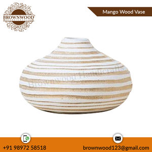 Vase en bois de 4X4X8 pouces, fait à la main, couleur Antique blanche, décoration de la maison, Premium, pour le salon, au meilleur prix, 4 pièces - Product Image 4