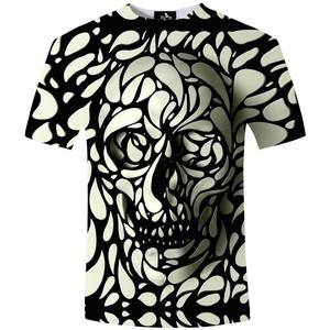 T-shirts décontractés unisexes Hip Hop 100% coton tricoté Impression numérique 2021 - Product Image 4