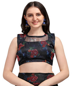Atractivo trabajo de impresión digital de seda Georgette lehenga choli con trabajo de encaje dupatta ropa de fiesta precio al por mayor Ropa Étnica - Product Image 4